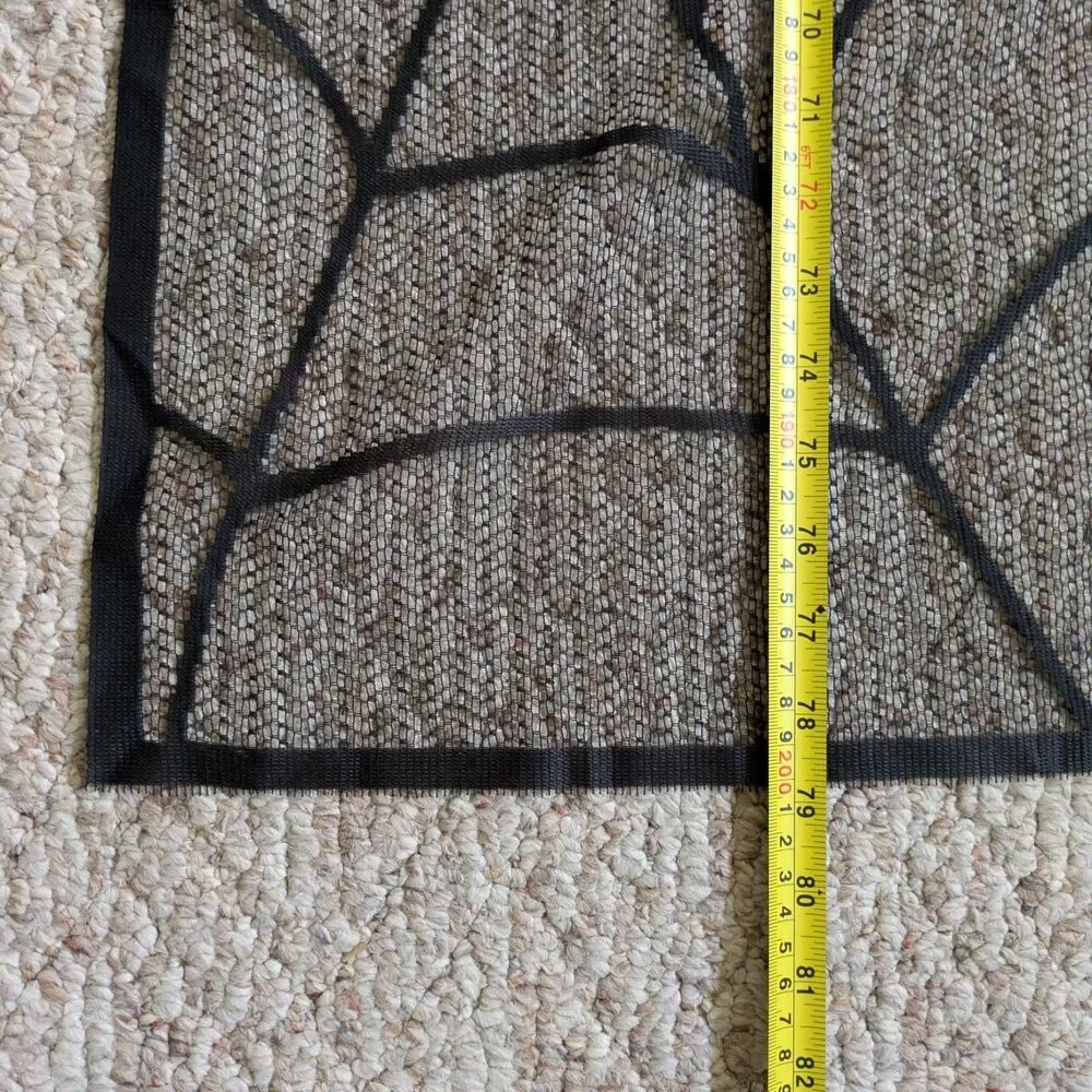 Halloween Black Lace Skeleton Spider Web Curtain Door Panel 79 x 36 inches